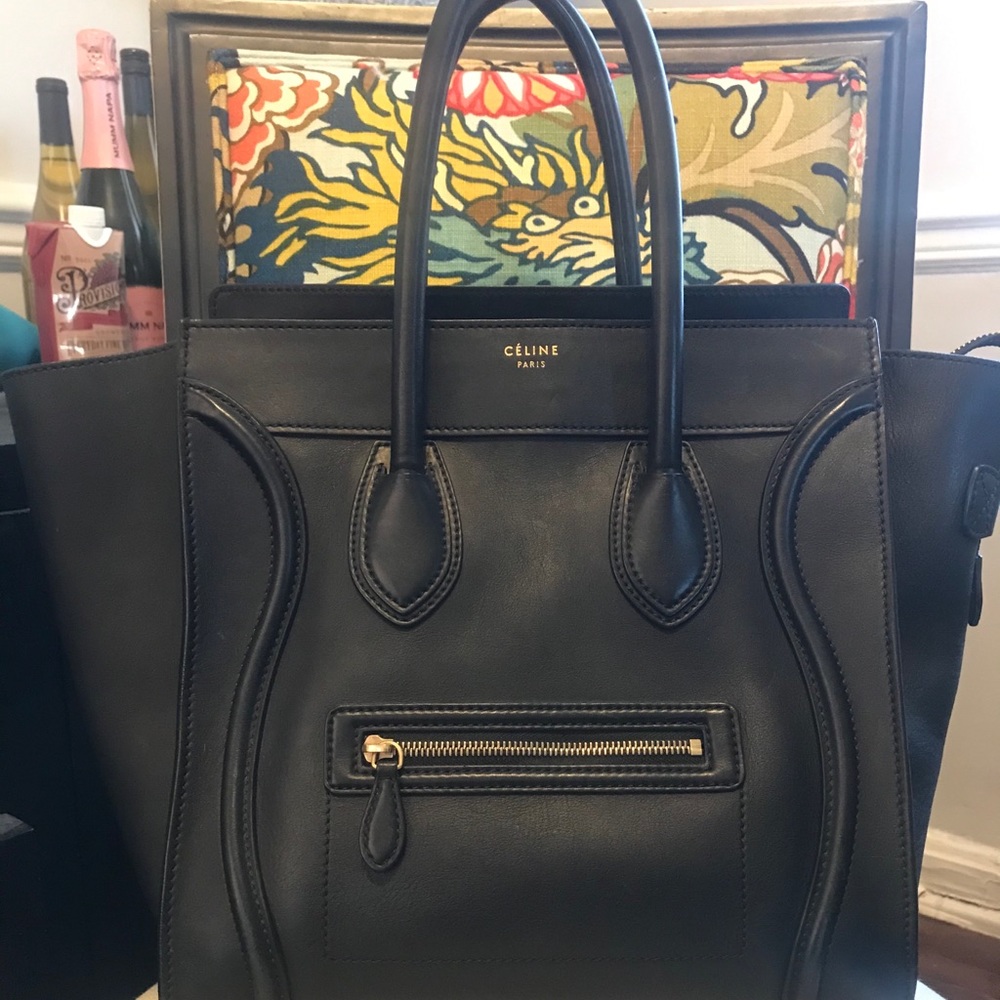 Authentic Black Céline Mini Luggage
